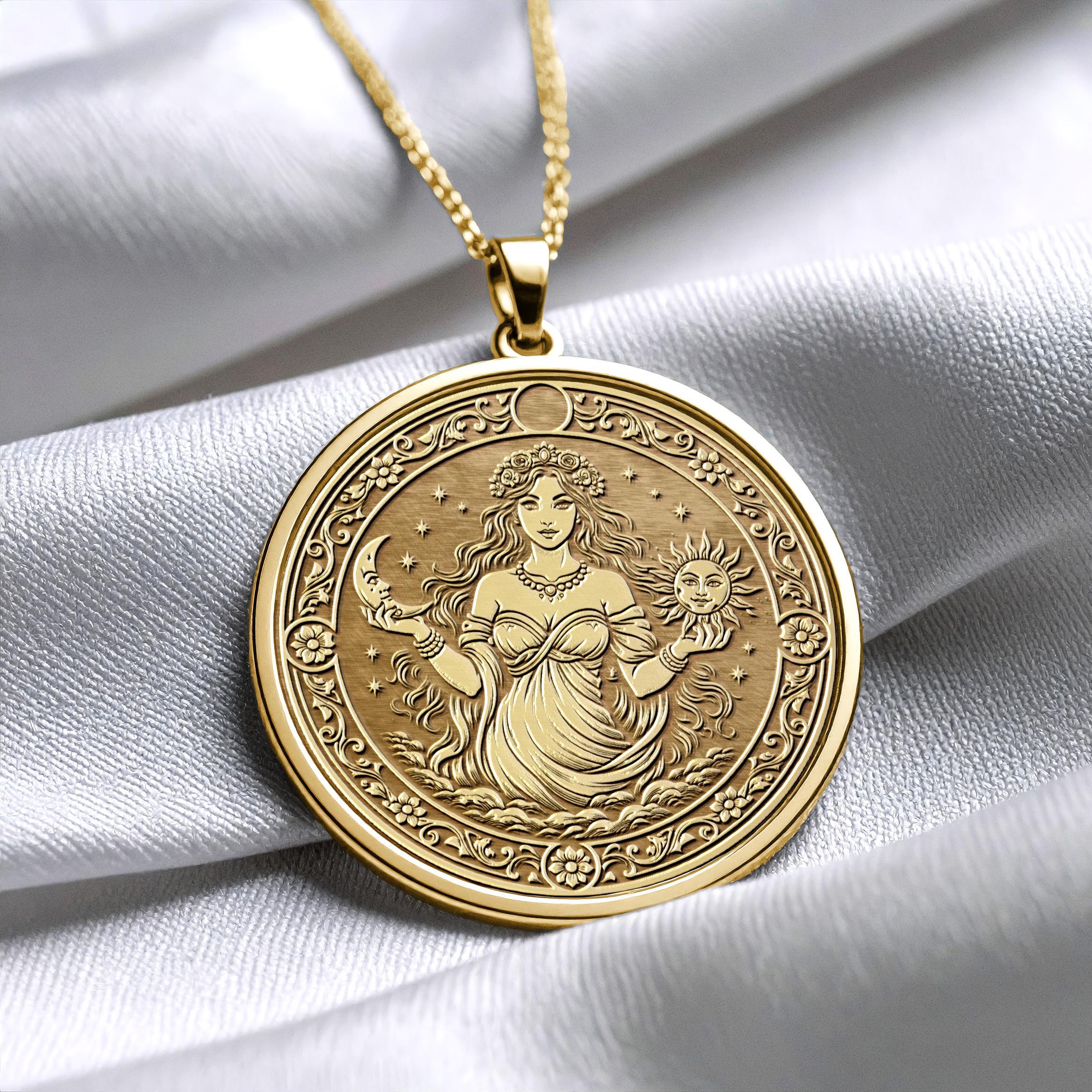 Celestial Moon and Sun Harmony Pendant -372