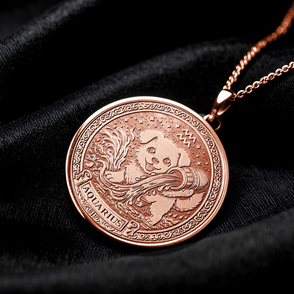 Aquarius Dog Charm Necklace – Zodiac Pendant, Gift for Her -501