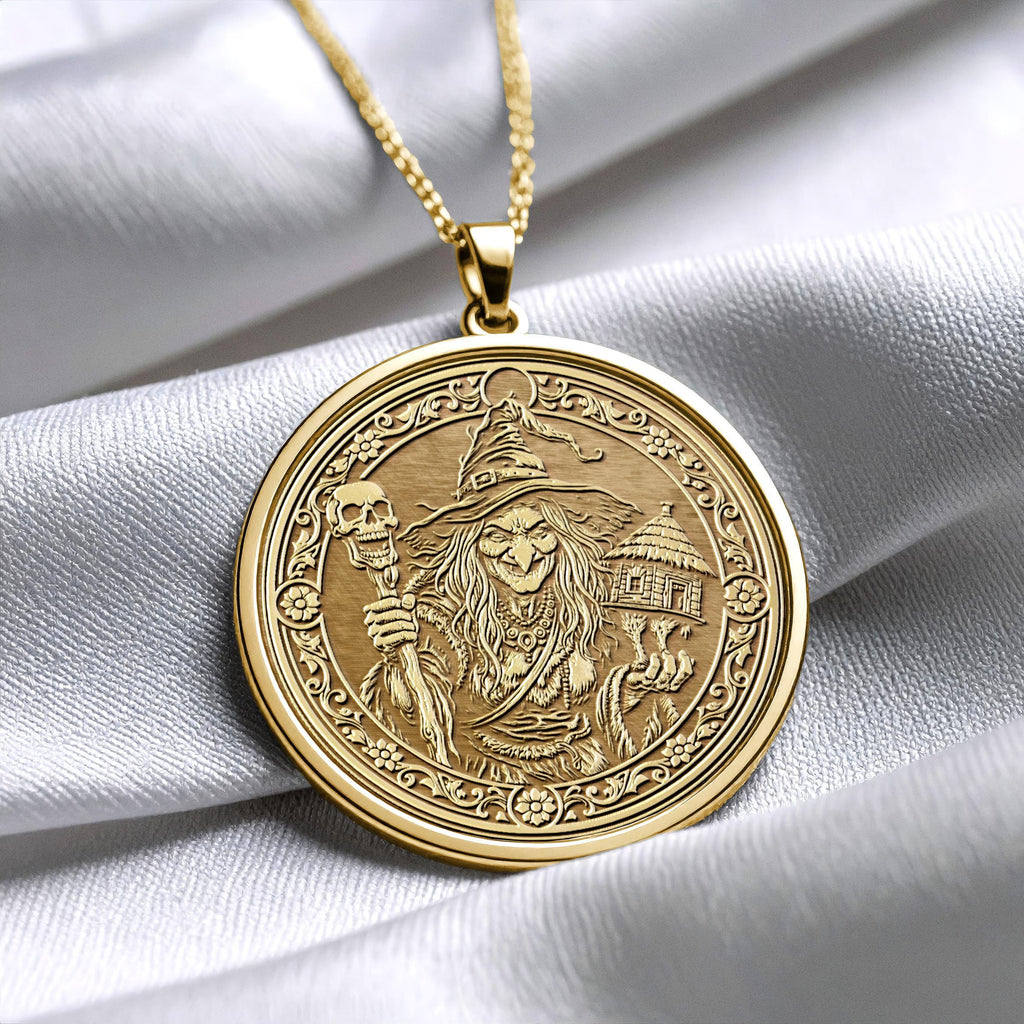 Baba Yaga Slavic Folklore Witch Pendant -319