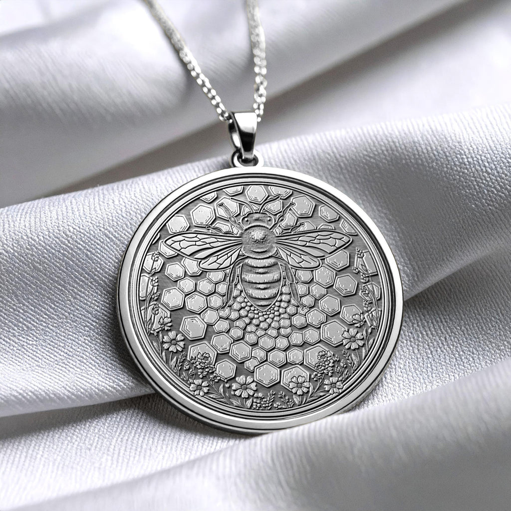 Bee Pendant Honey Bee Jewelry Necklace -199