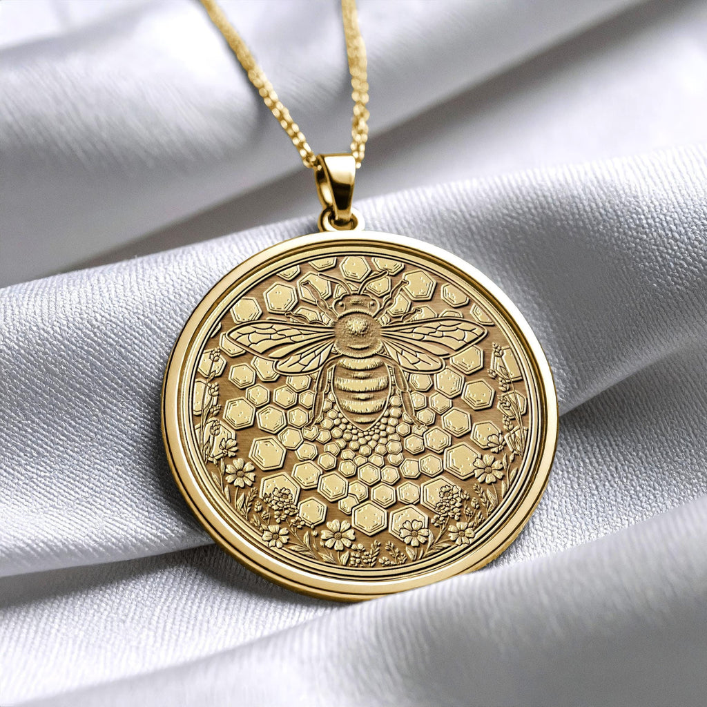 Bee Pendant Honey Bee Jewelry Necklace -199