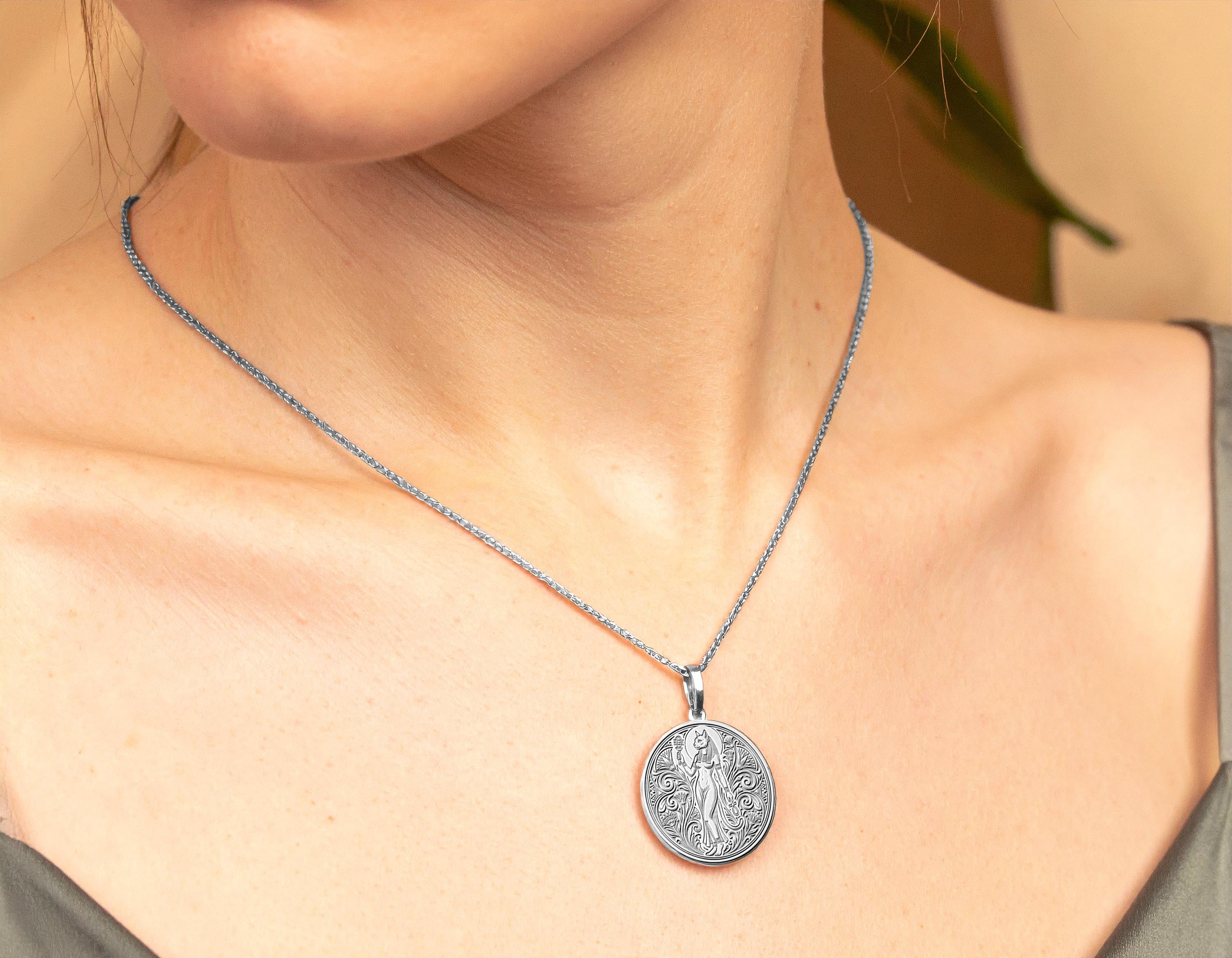 Bastet Pendant Ancient Egyptian Goddess Jewelry-26