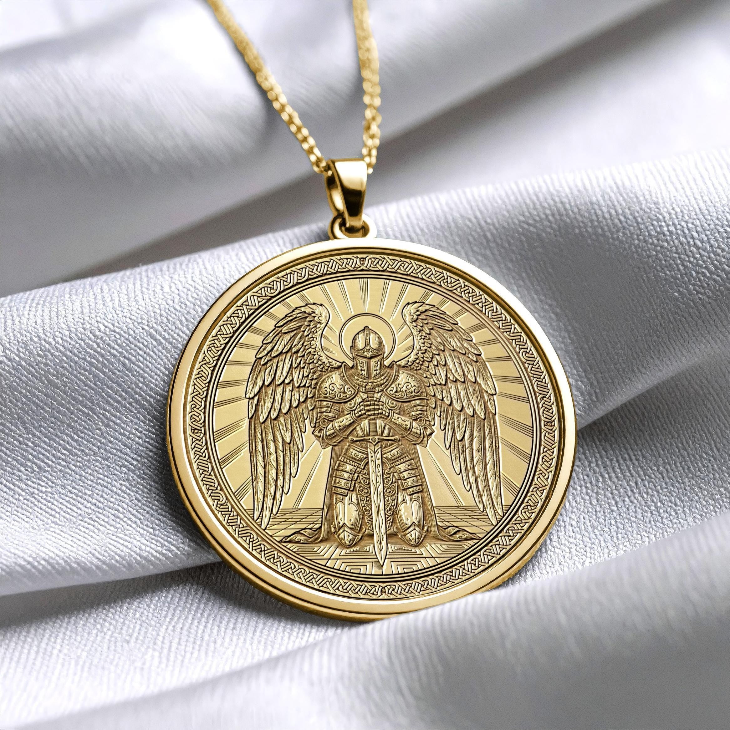 Archangel Michael Spiritual Christmas Necklace – St. Michael Pendant  -91