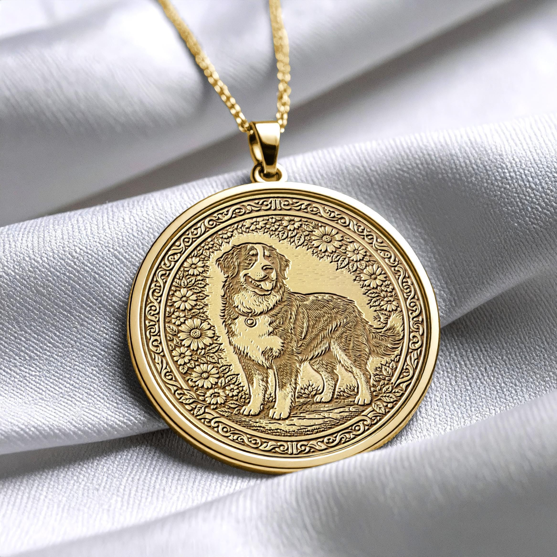 Bernese Mountain Dog Pendant – Necklace of Gentle Strength -412