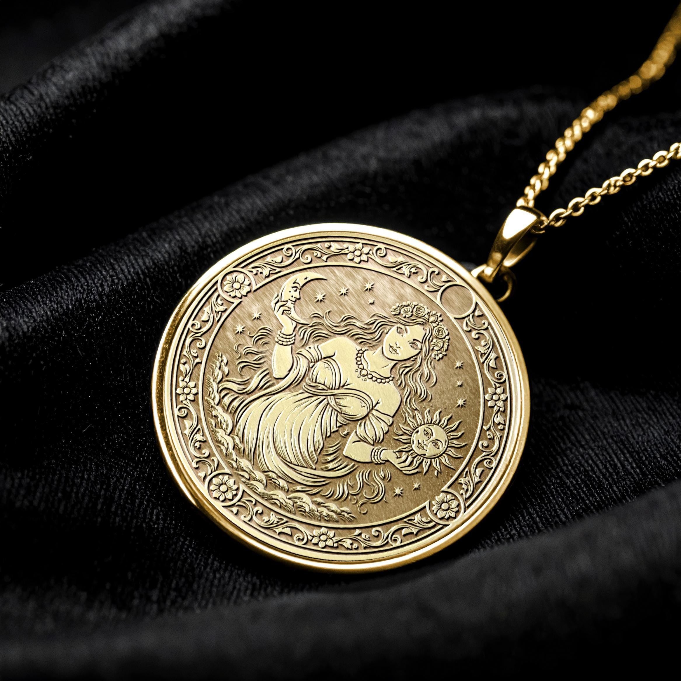 Celestial Moon and Sun Harmony Pendant -372
