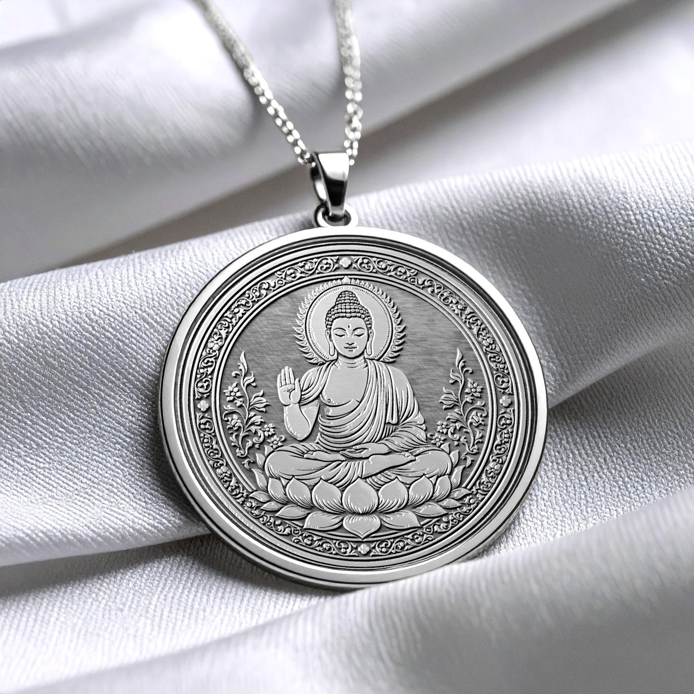 Buddhist Lotus Necklace Pendant -253