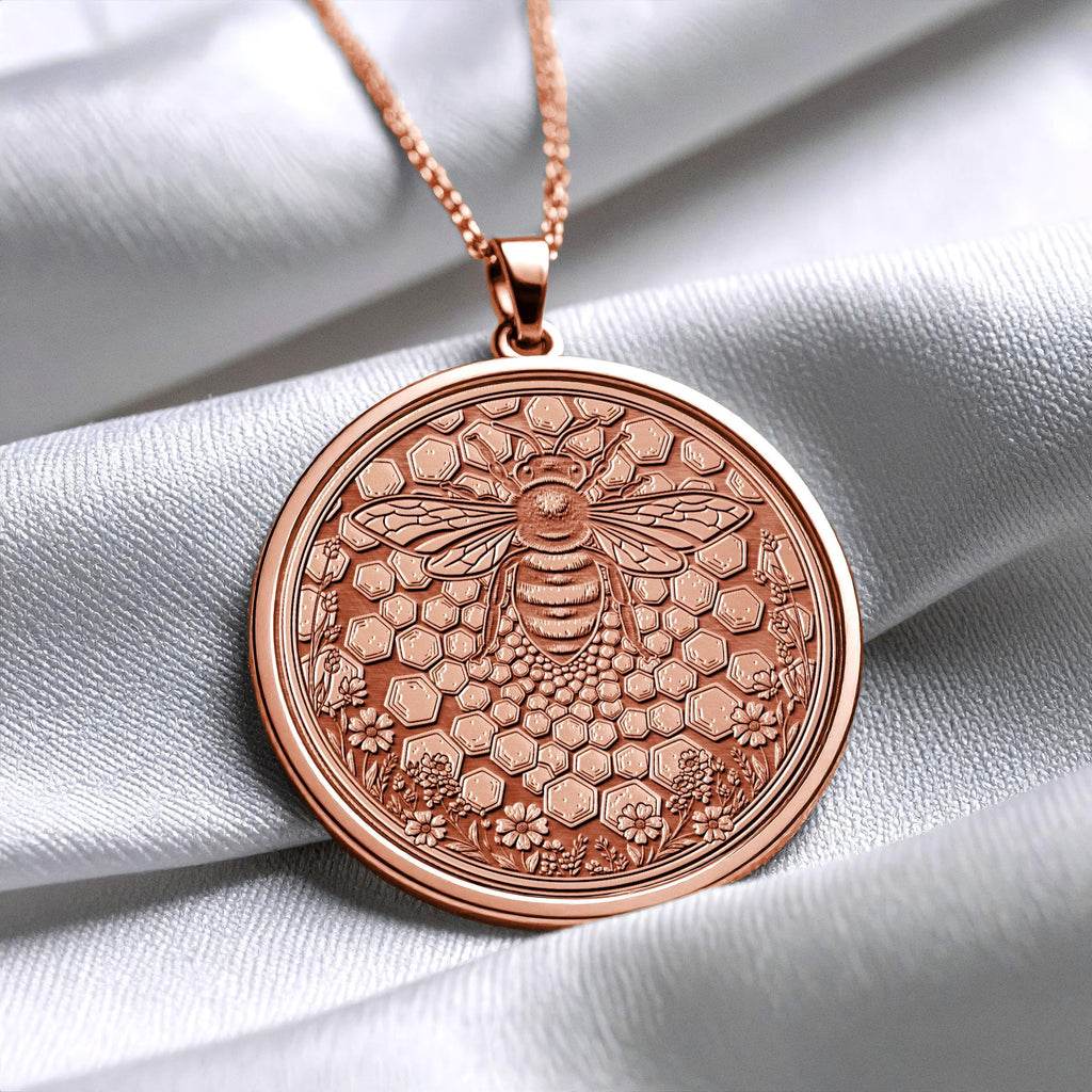 Bee Pendant Honey Bee Jewelry Necklace -199