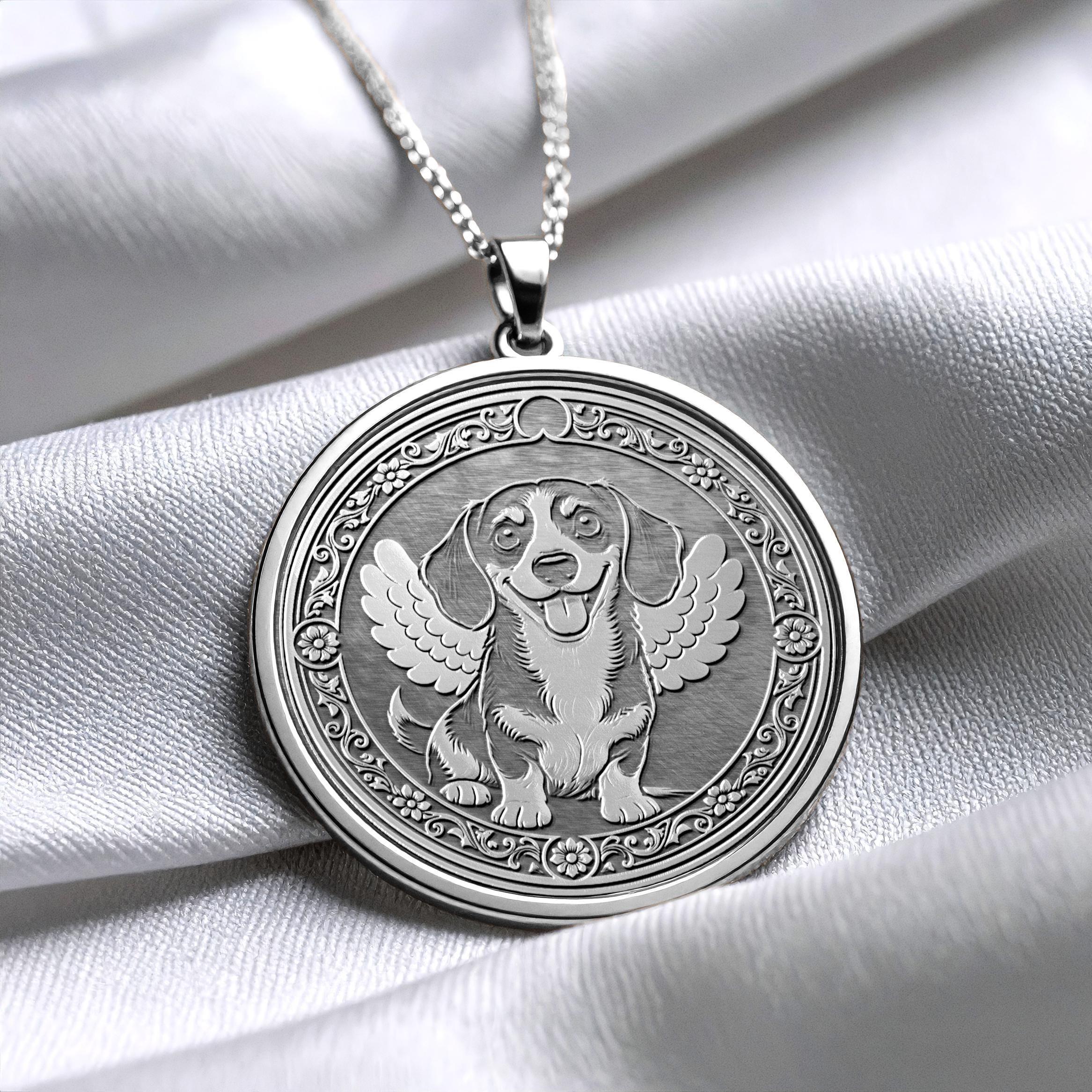 Brave and Loyal Dachshund Pendant - Sausage Dog Necklace -339