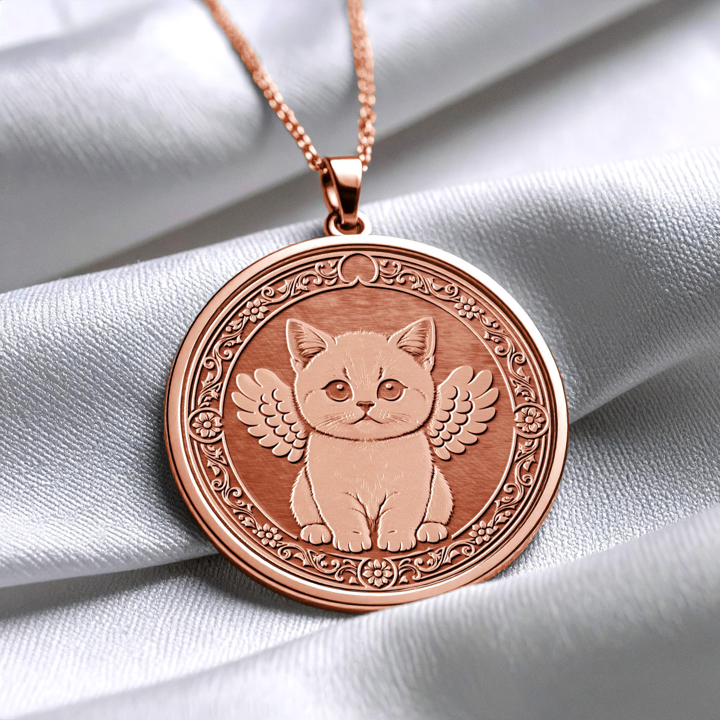 British Shorthair Kitty Elegant Charm Necklace -472