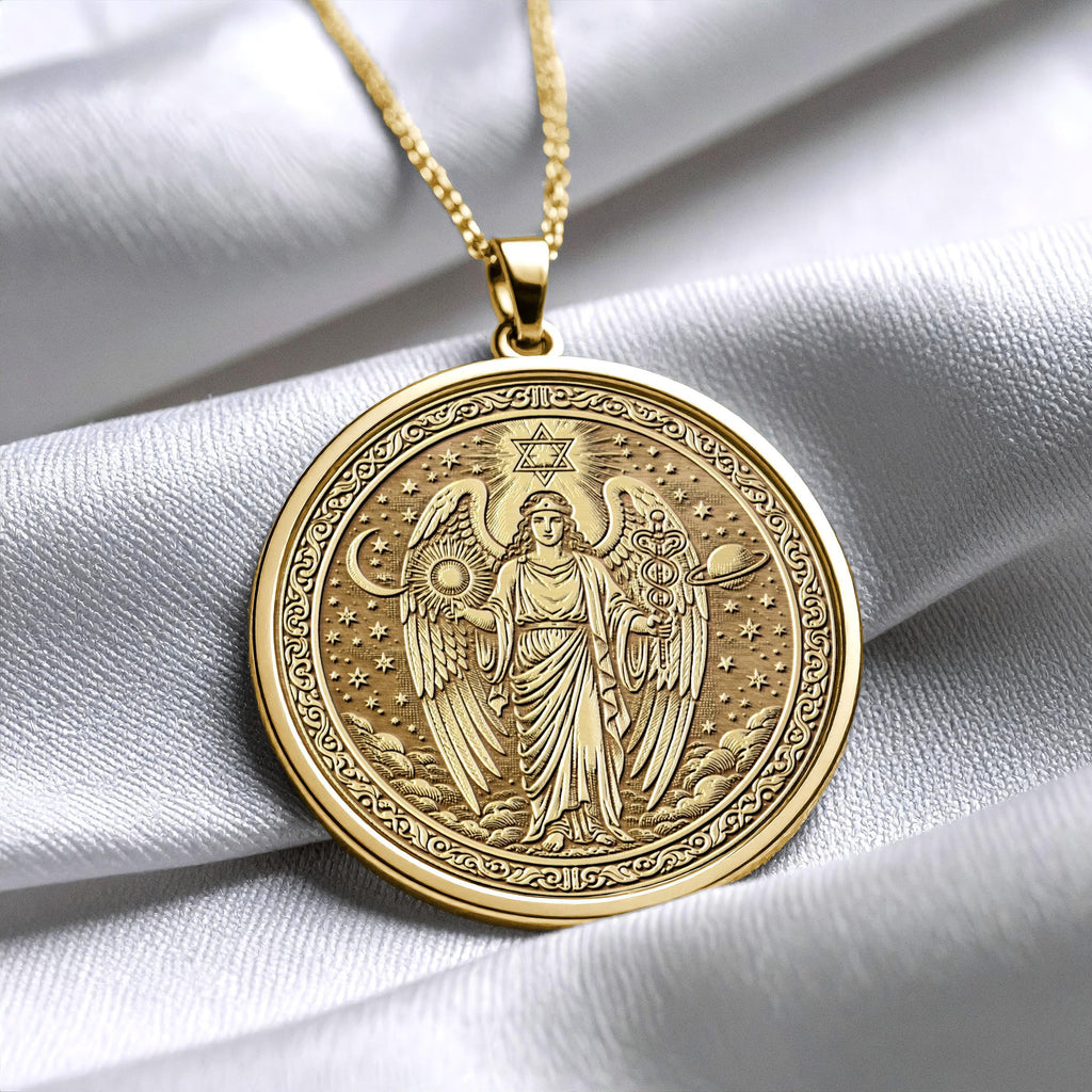 Archangel Raphael Necklace , Guidance and Healing Talisman -79