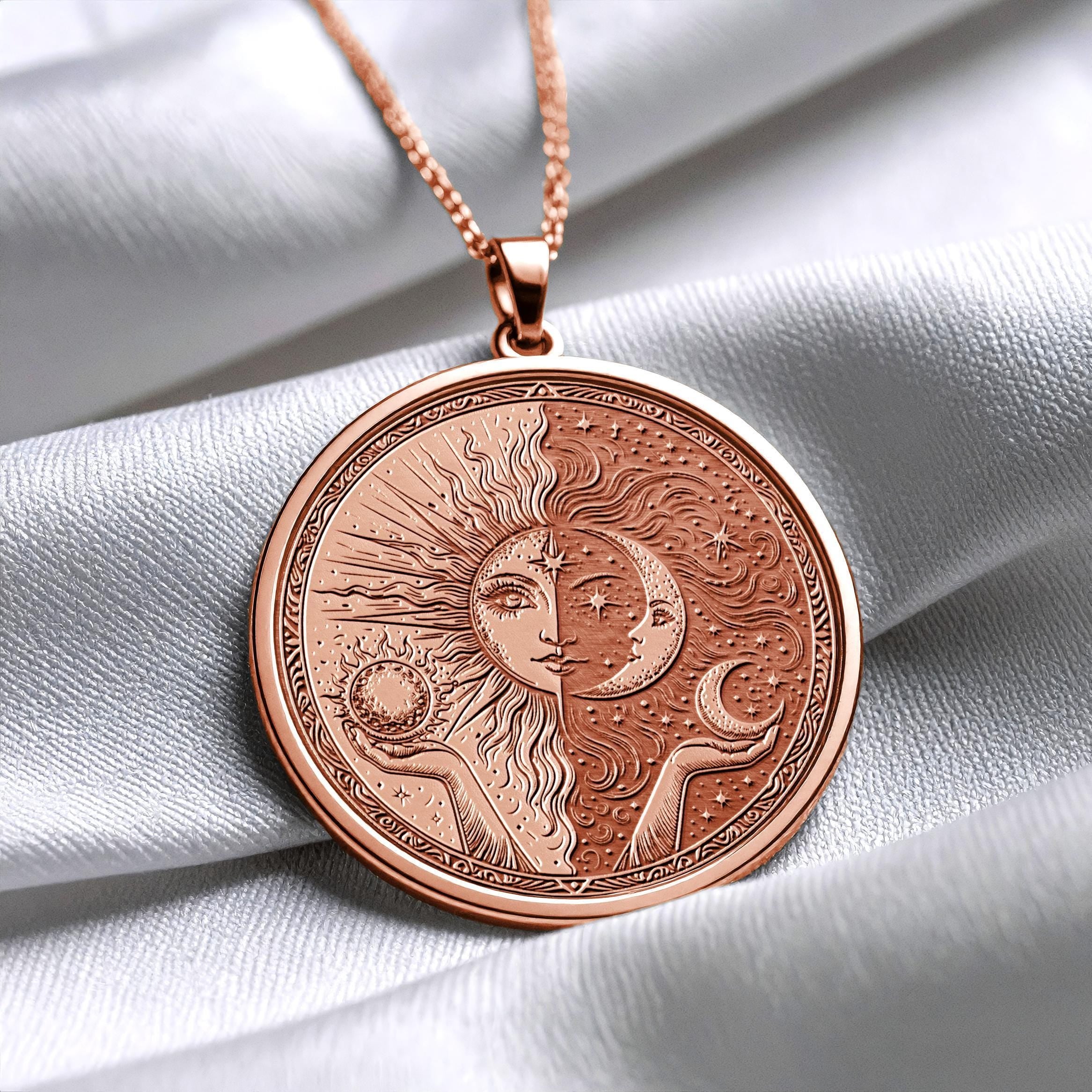 Celestial Sun Moon Energy Pendant -547
