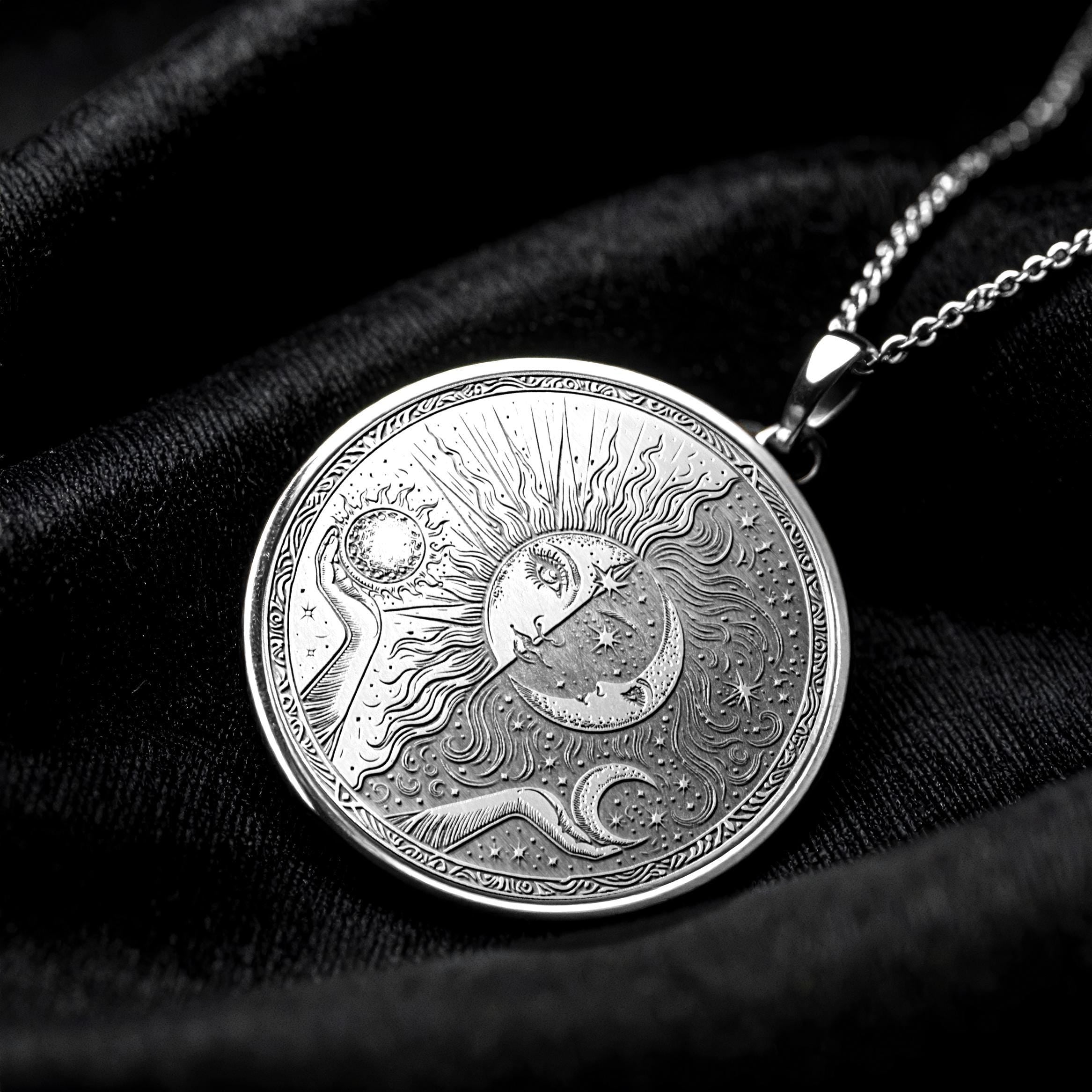 Celestial Sun Moon Energy Pendant -547
