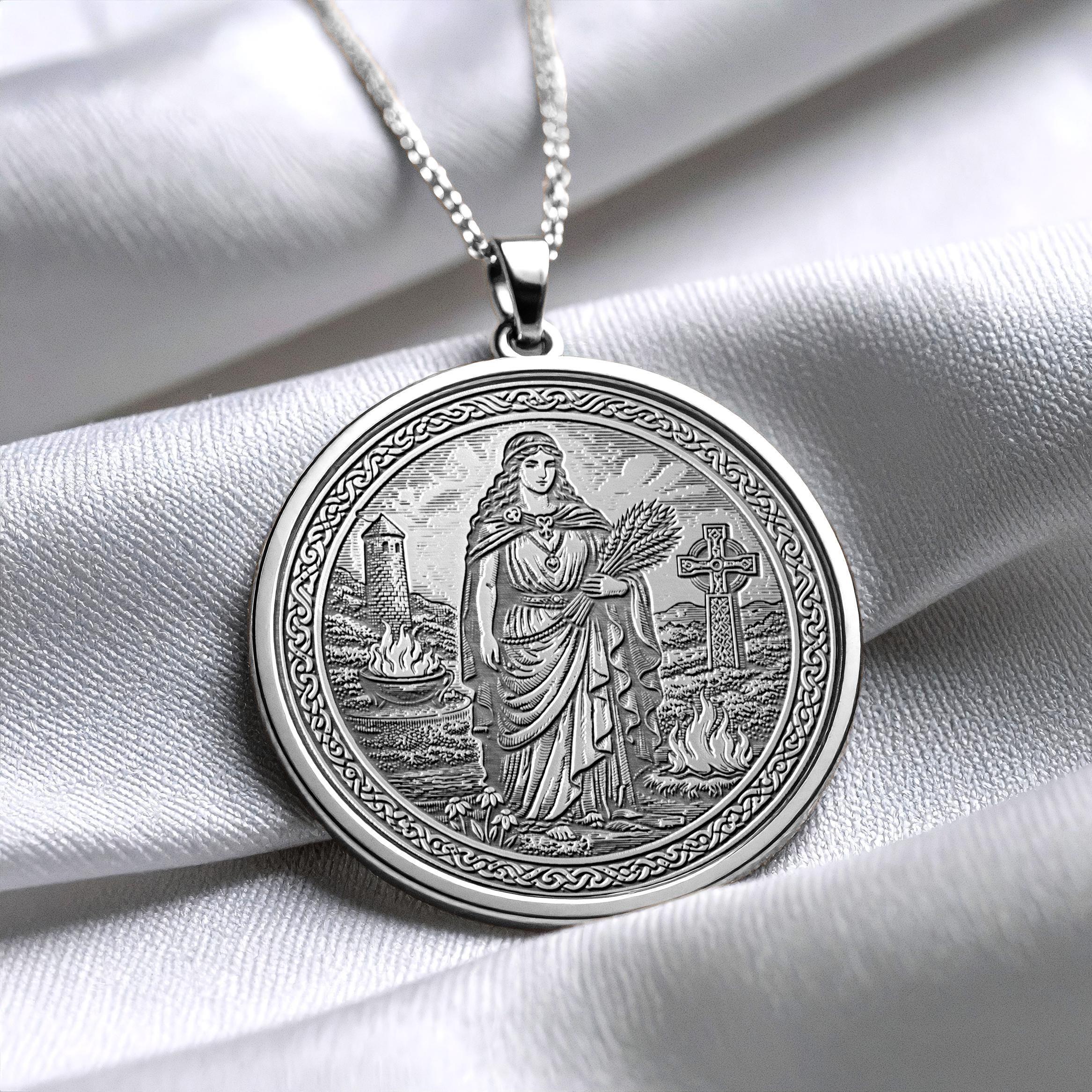 Celtic Goddess Brigid Pendant – Goddess of Light and Inspiration -398