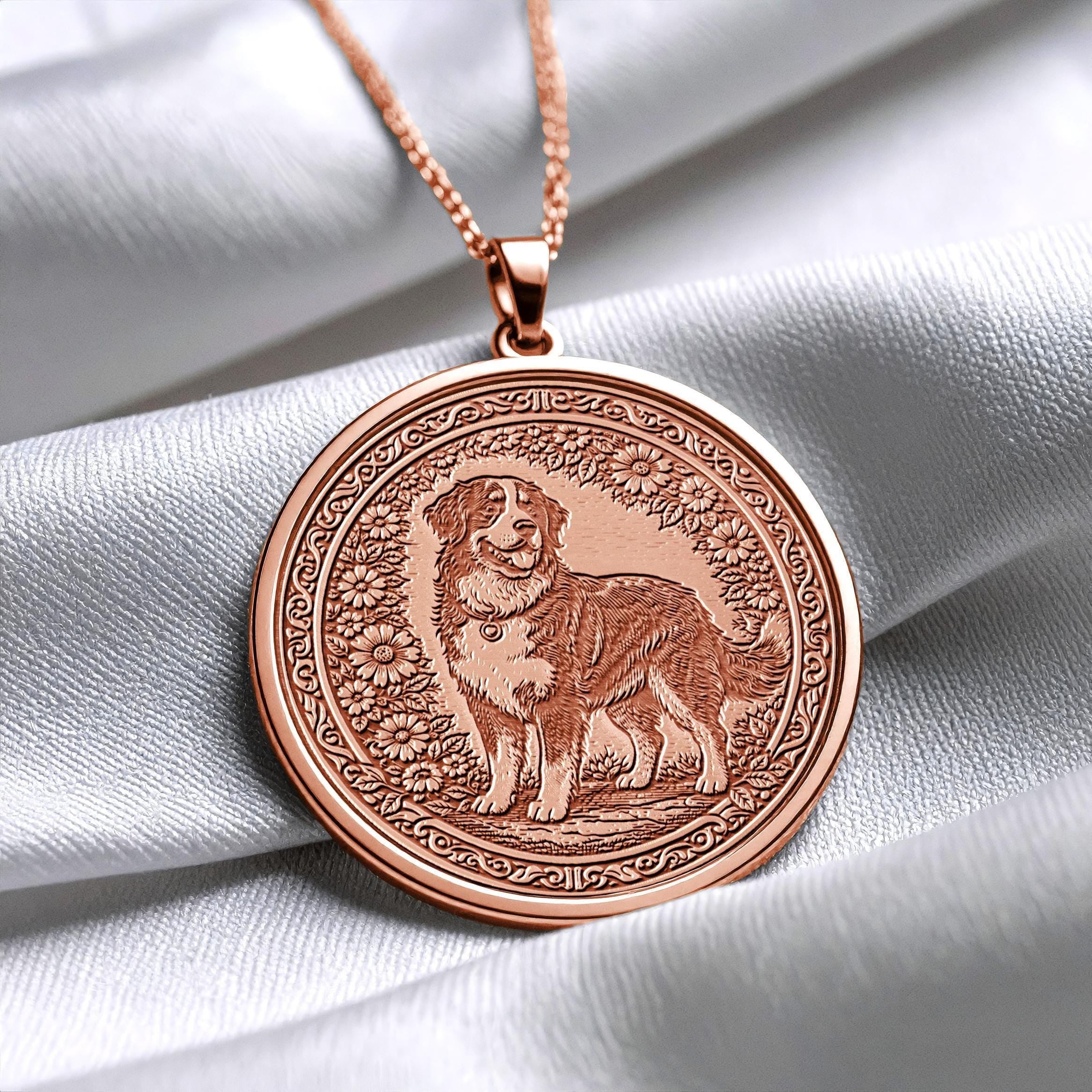 Bernese Mountain Dog Pendant – Necklace of Gentle Strength -412