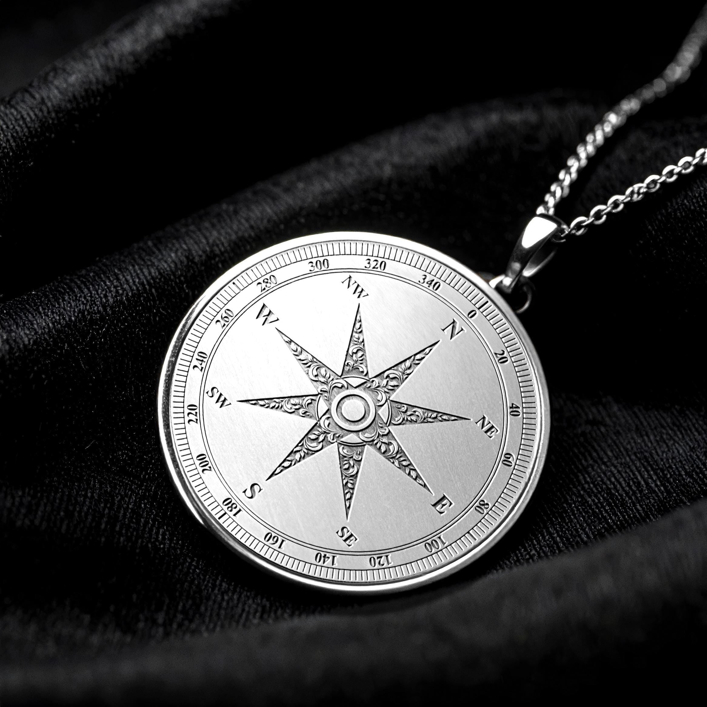 Compass Pendant Navigation Necklace - 307