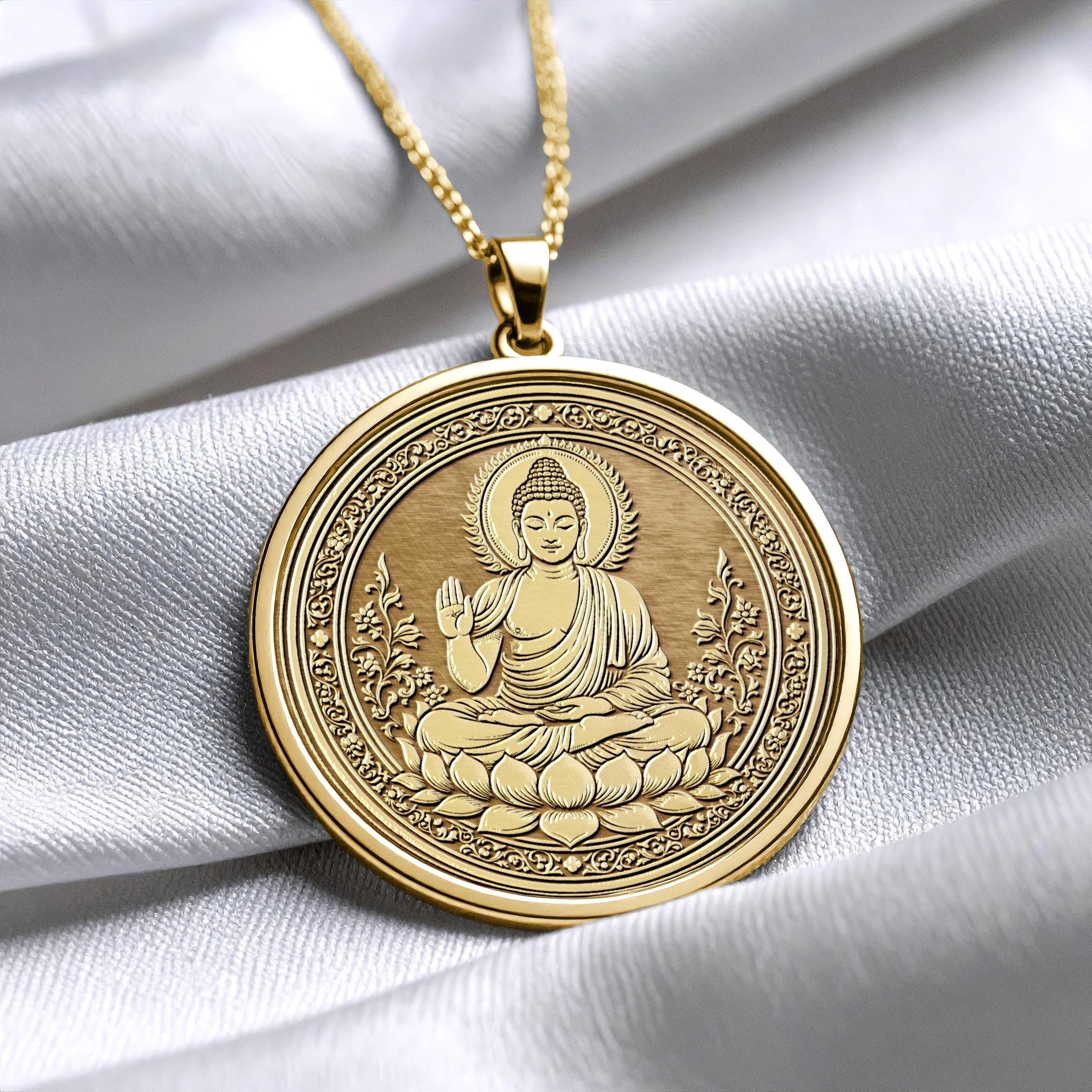 Buddhist Lotus Necklace Pendant -253