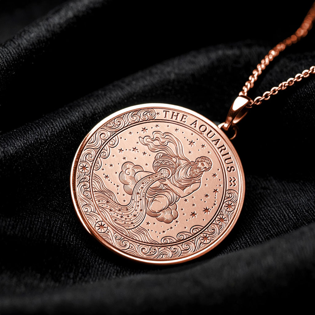 Aquarius Zodiac Pendant Necklace – Meaningful Astrology Jewelry -1