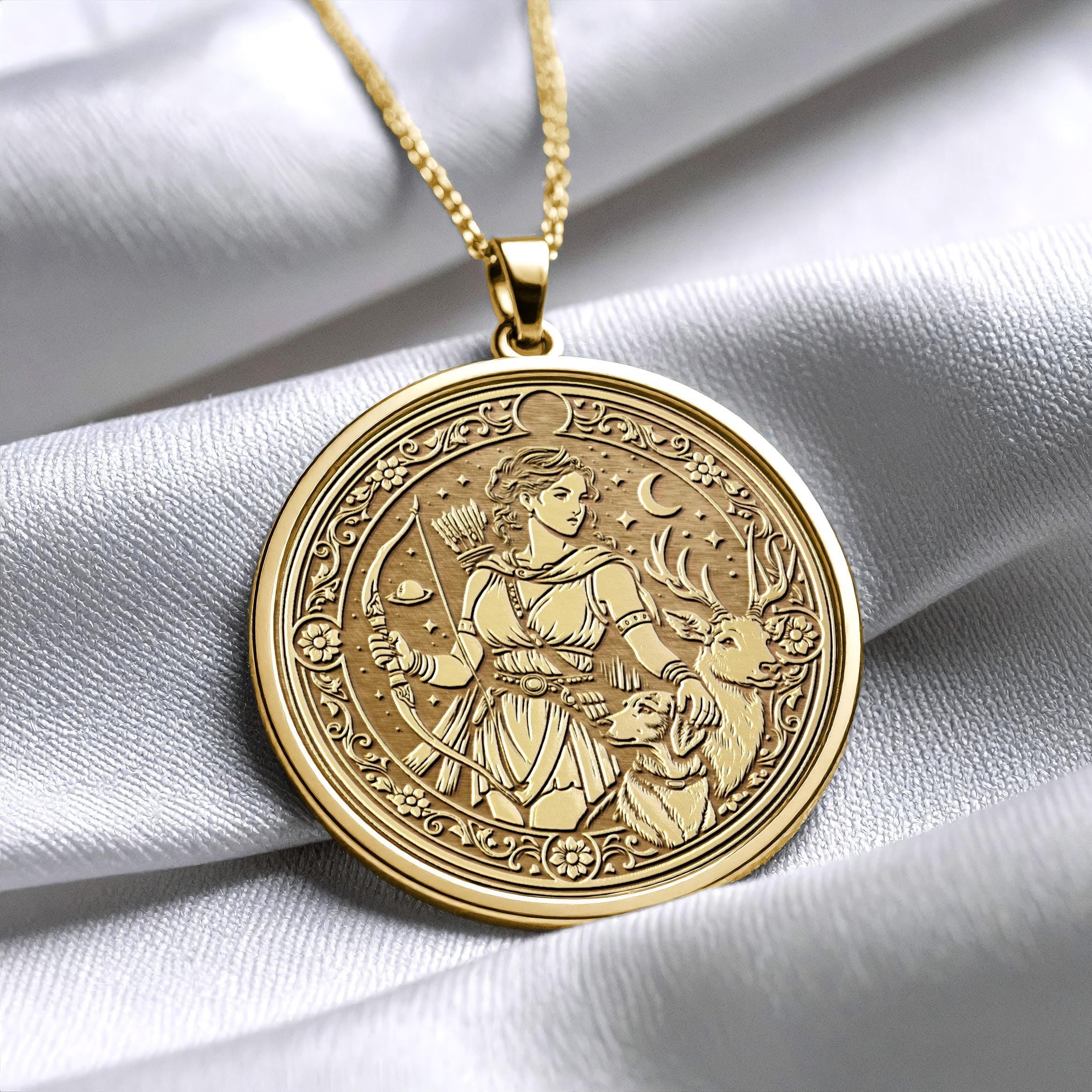 Artemis Goddess Necklace – Greek Mythology Pendant-56