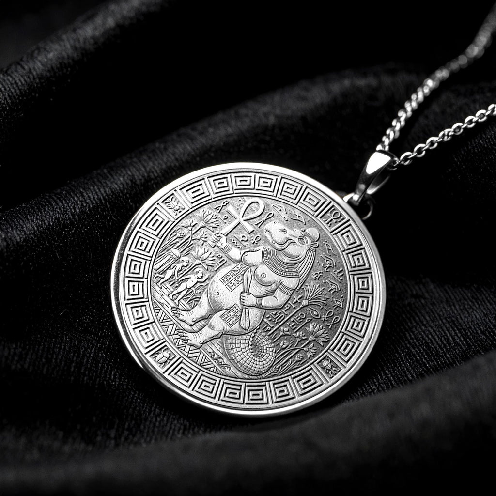 Ancient Egyptian Taweret Pendant Necklace : Protector of Mothers and Children -32