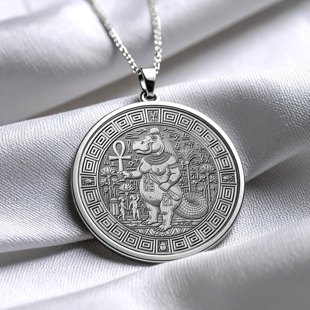 Ancient Egyptian Taweret Pendant Necklace : Protector of Mothers and Children -32