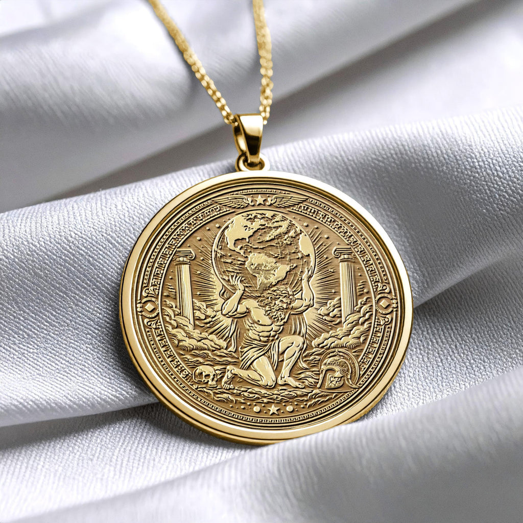 Atlas Medallion Carrying the Weight of the World - 308