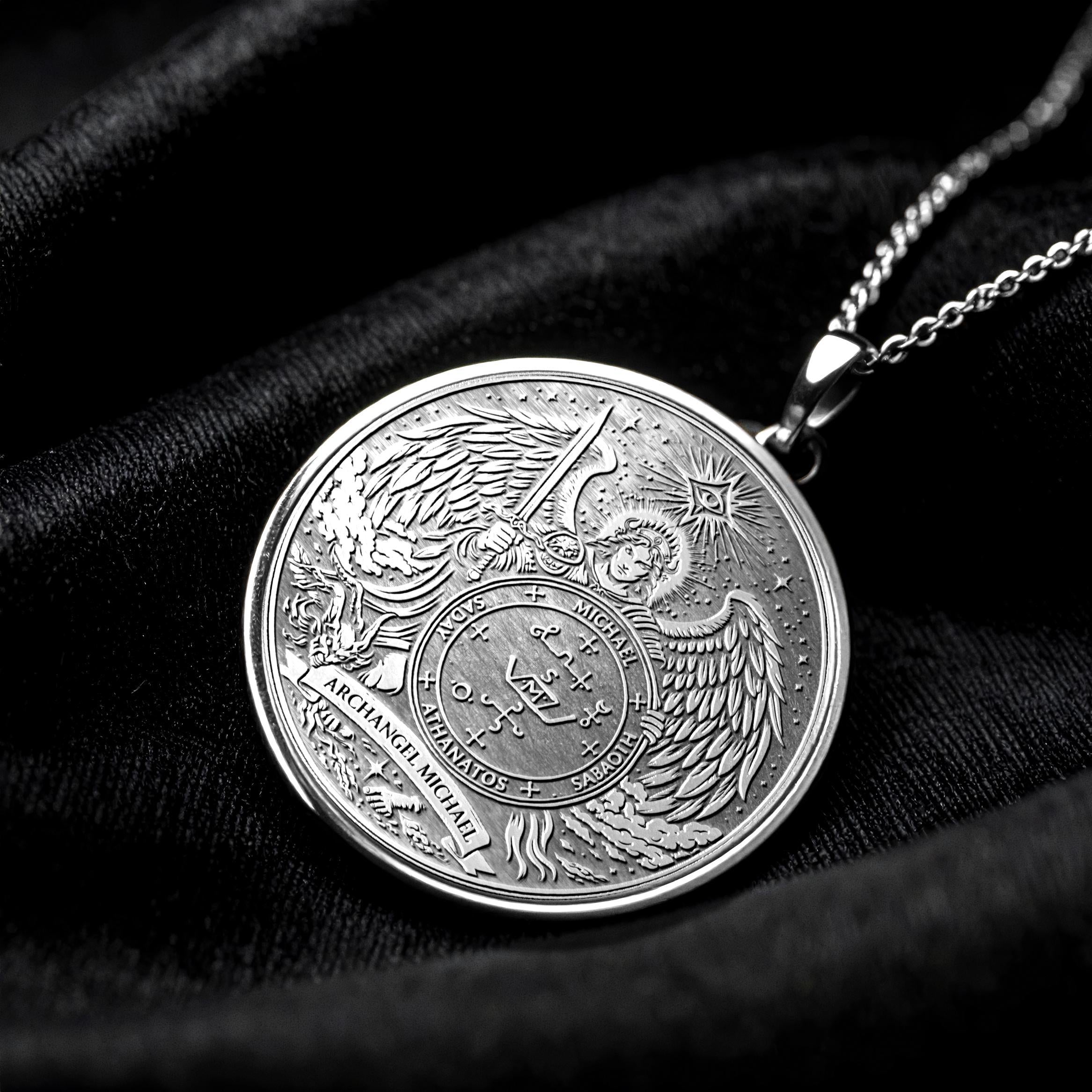 Archangel Michael Sigil Necklace - Protection Pendant  -94
