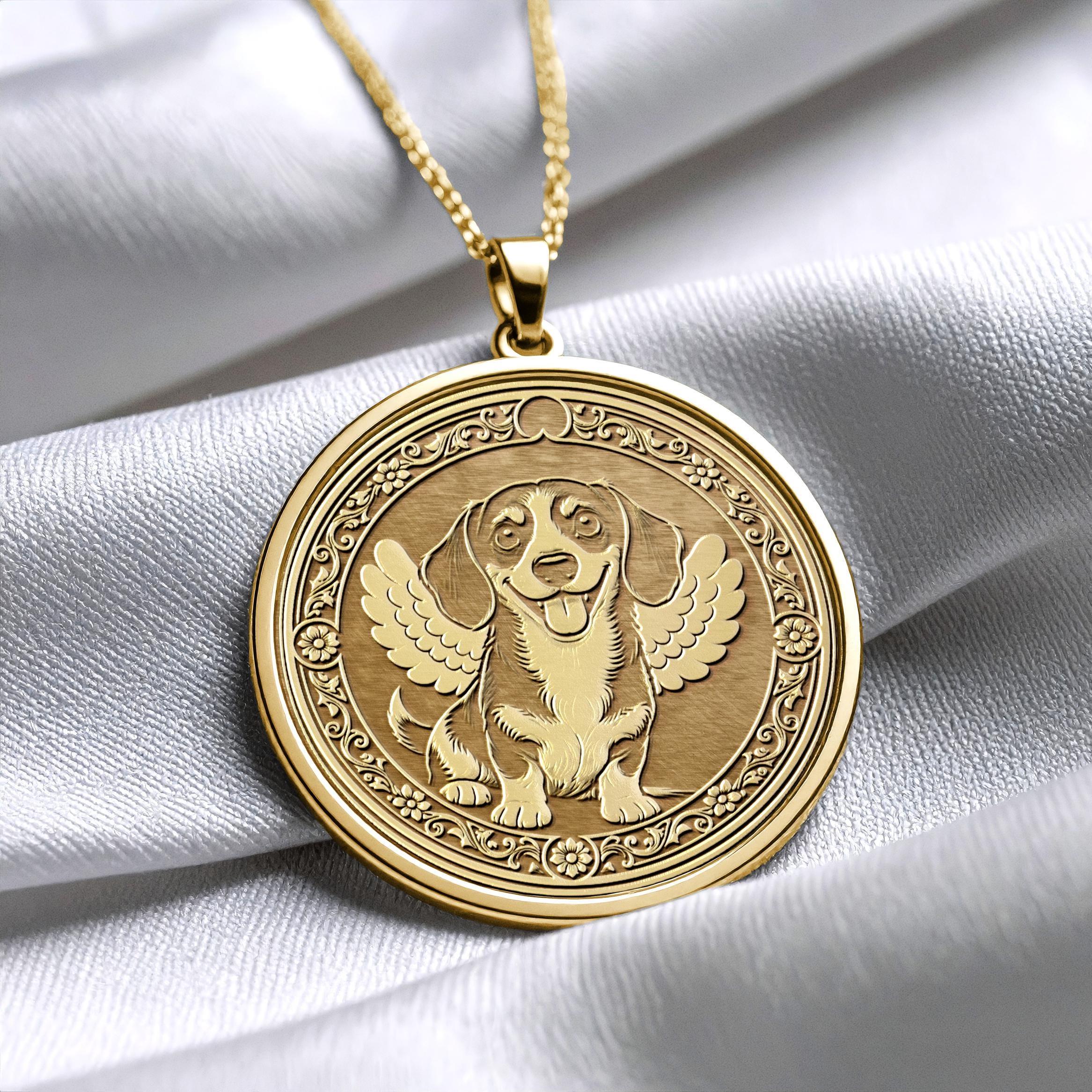 Brave and Loyal Dachshund Pendant - Sausage Dog Necklace -339