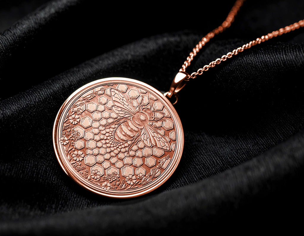 Bee Pendant Honey Bee Jewelry Necklace -199