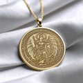 14K St Michael Pendant – Heavenly Protection , Courage & Divine Necklace –-87
