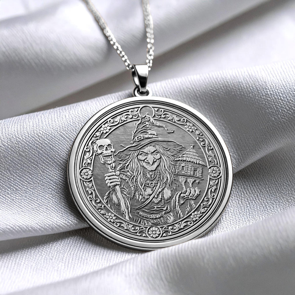 Baba Yaga Slavic Folklore Witch Pendant -319
