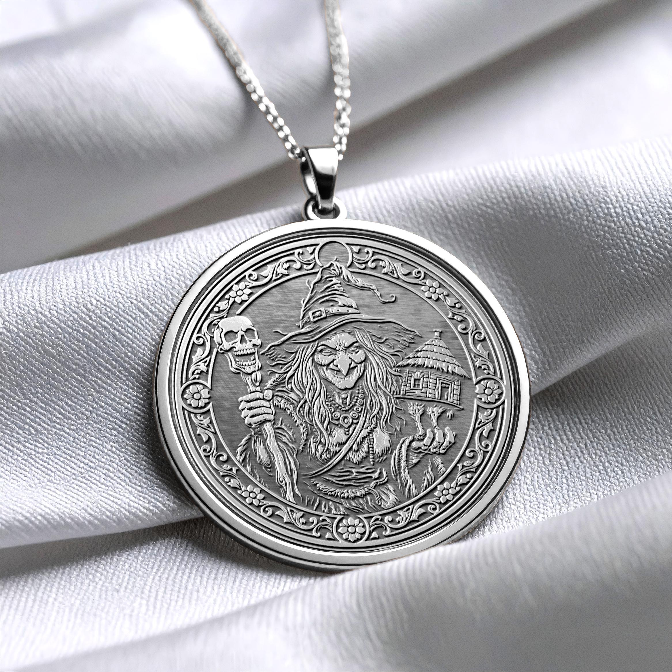 Baba Yaga Slavic Folklore Witch Pendant -319