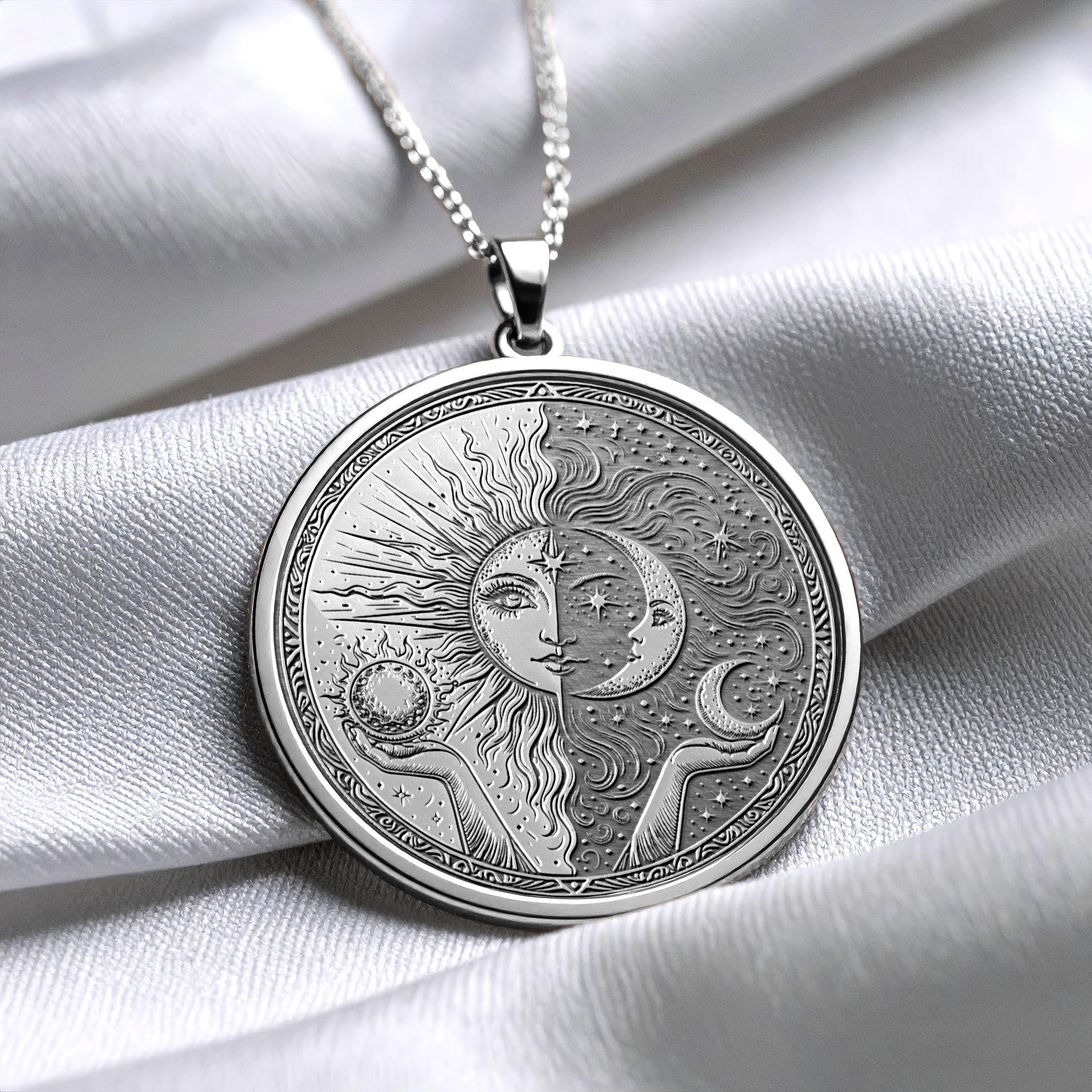 Celestial Sun Moon Energy Pendant -547