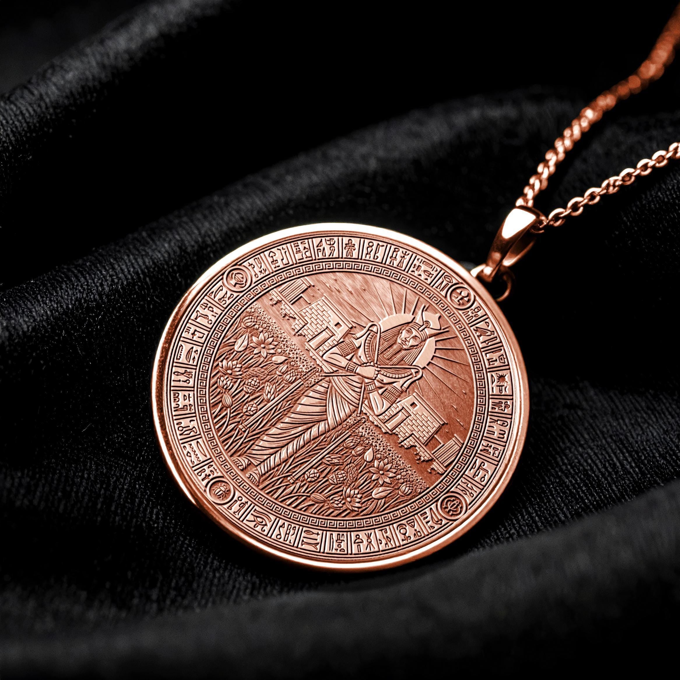 Ancient Egyptian Goddess Osiris Pendant Necklace, Symbol of Rebirth, Balance and Spiritual Awakening-36