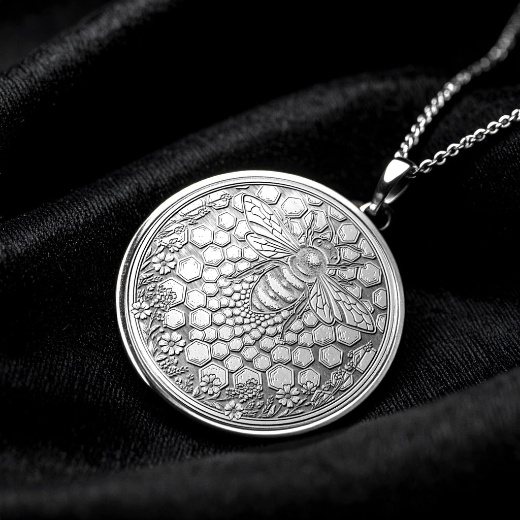 Bee Pendant Honey Bee Jewelry Necklace -199