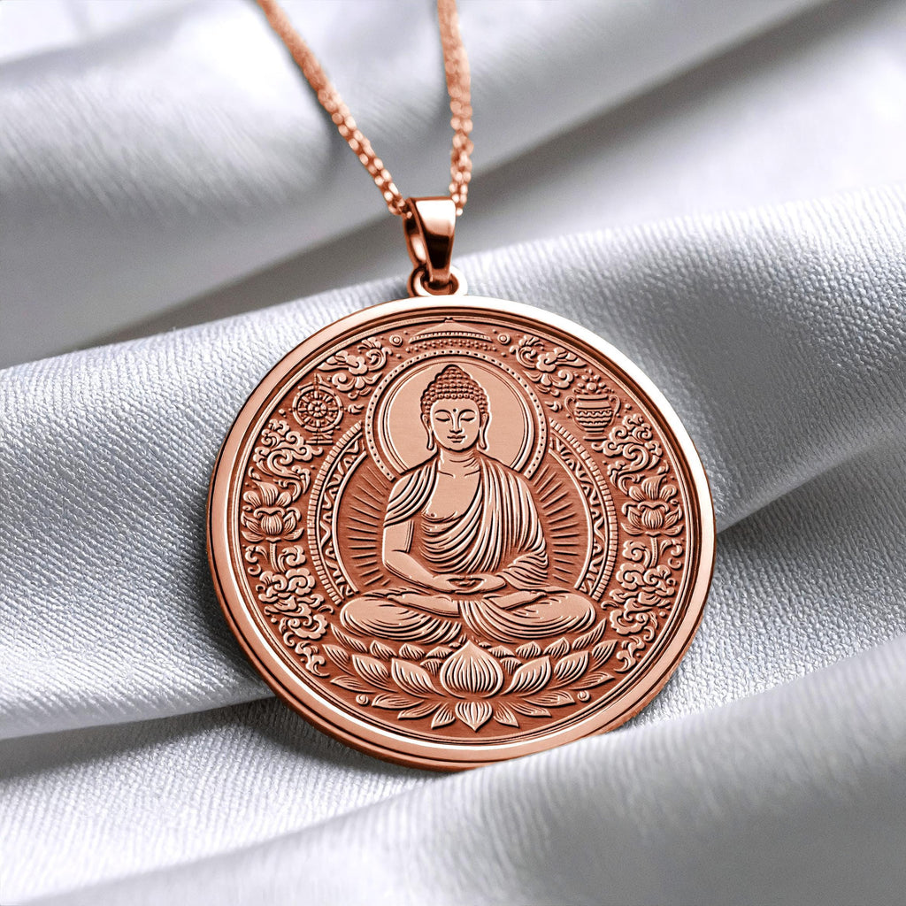 Buddha Necklace – Pendant of Awareness, Light, Peace -512