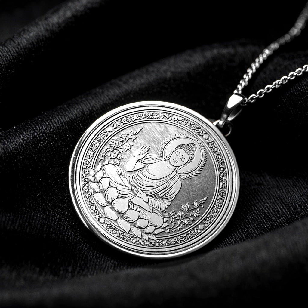 Buddhist Lotus Necklace Pendant -253