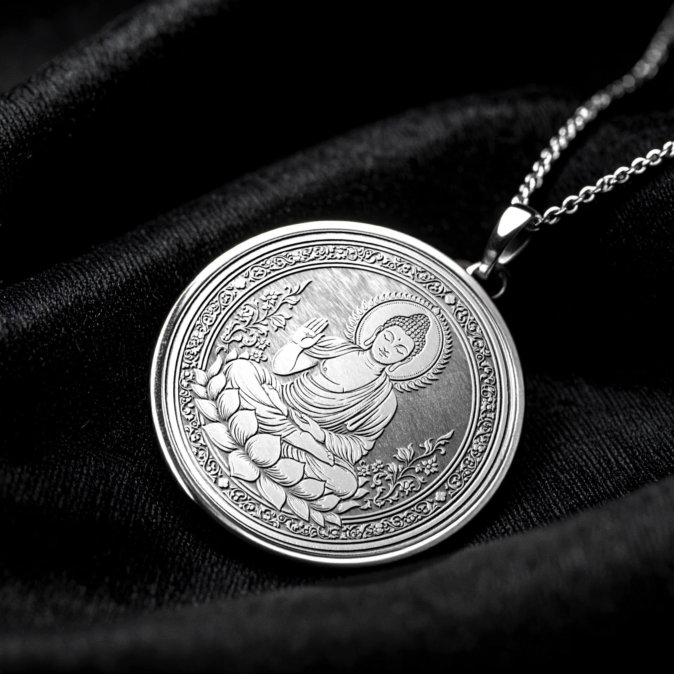 Buddhist Lotus Necklace Pendant -253