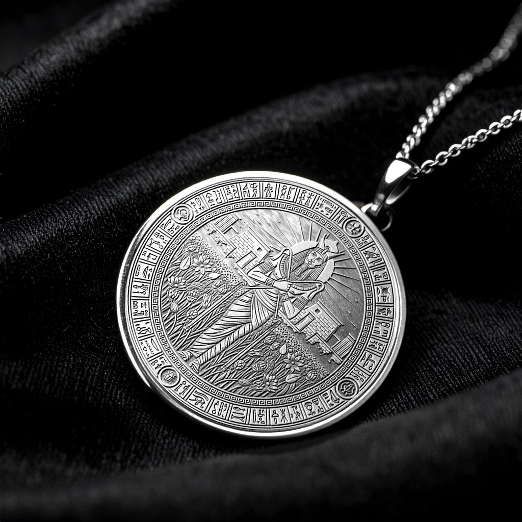 Ancient Egyptian Goddess Osiris Pendant Necklace, Symbol of Rebirth, Balance and Spiritual Awakening-36