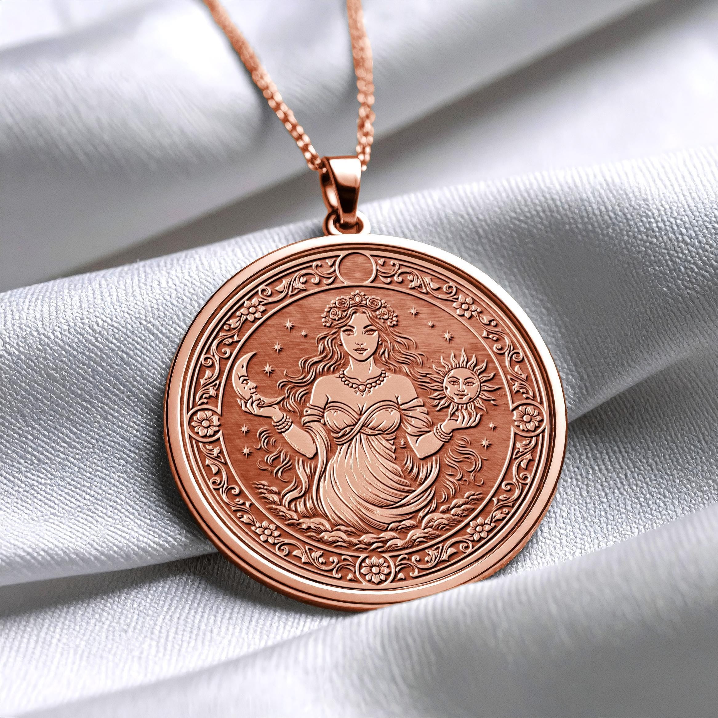 Celestial Moon and Sun Harmony Pendant -372