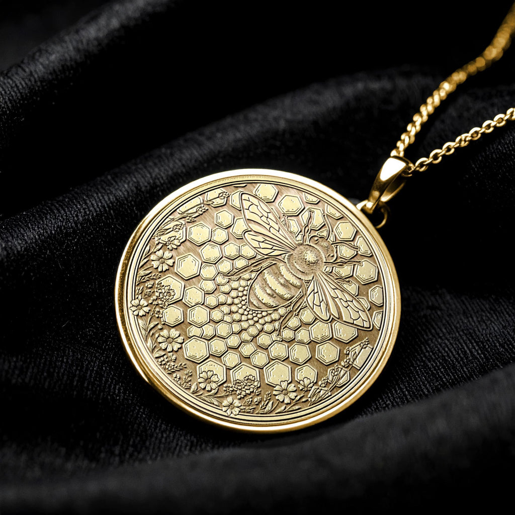 Bee Pendant Honey Bee Jewelry Necklace -199