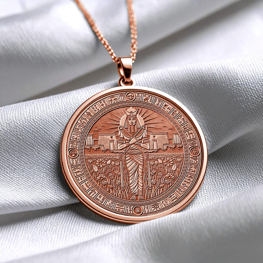 Ancient Egyptian Goddess Osiris Pendant Necklace, Symbol of Rebirth, Balance and Spiritual Awakening-36