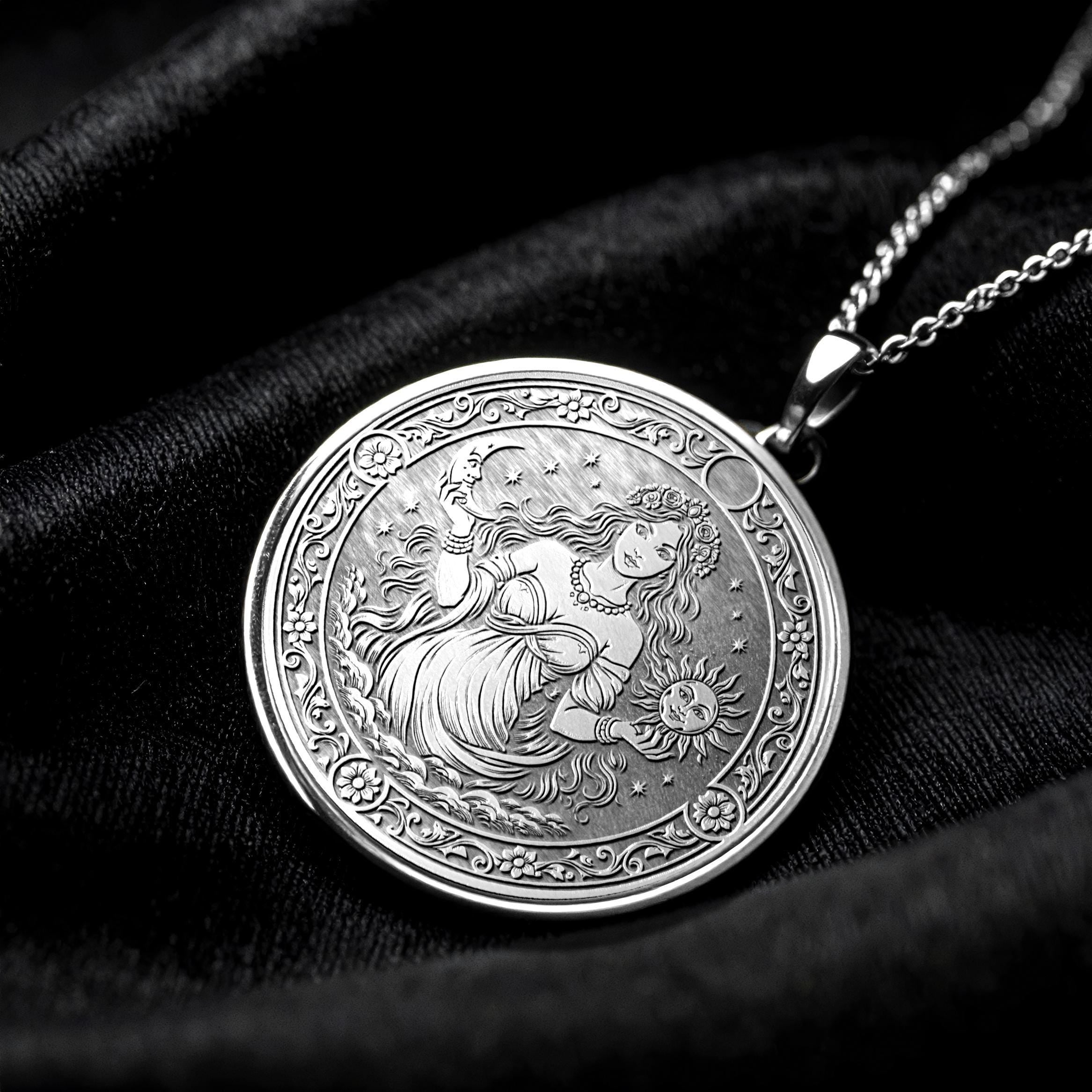 Celestial Moon and Sun Harmony Pendant -372