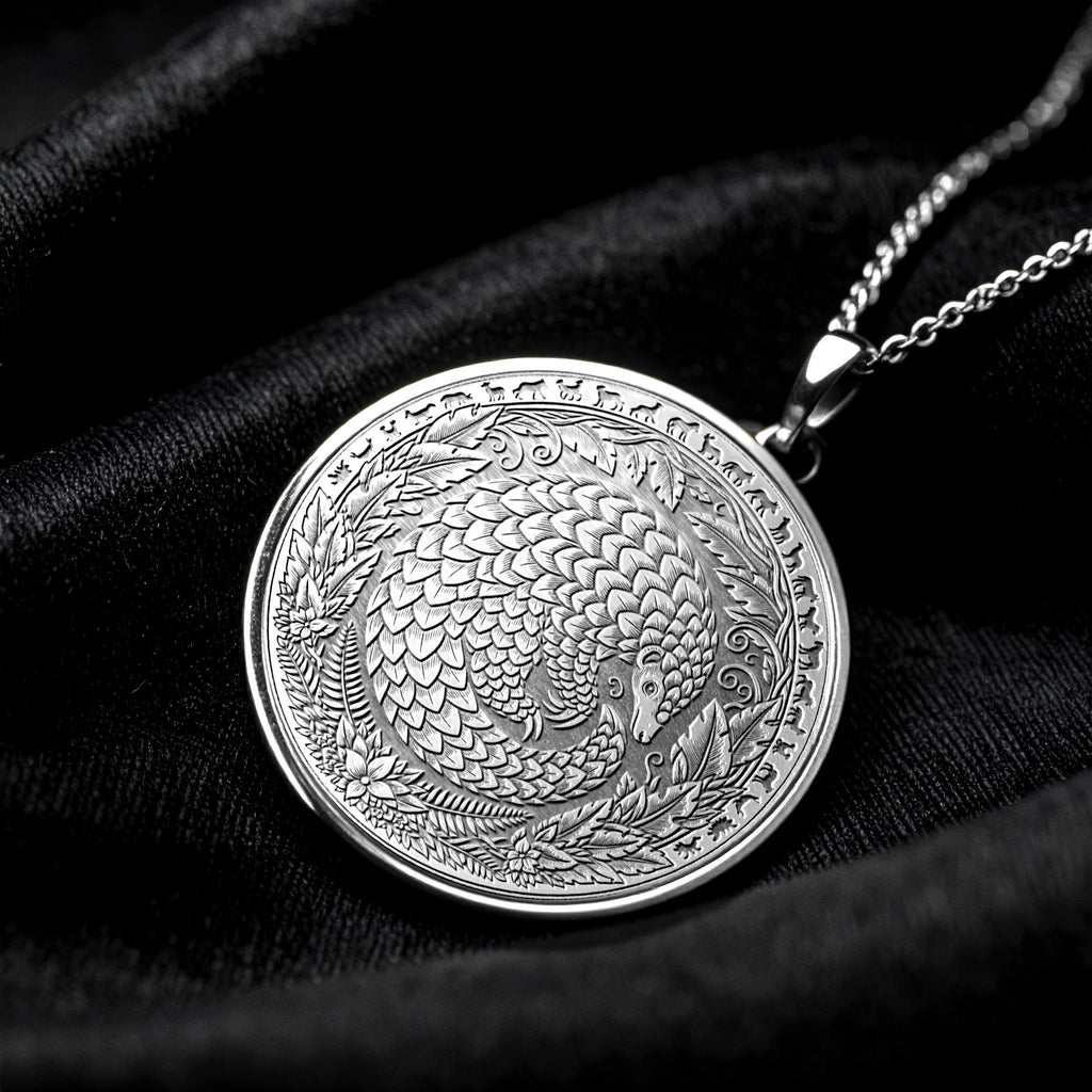 Armadillo Coin Necklace Uruguay Wildlife Jewelry -200