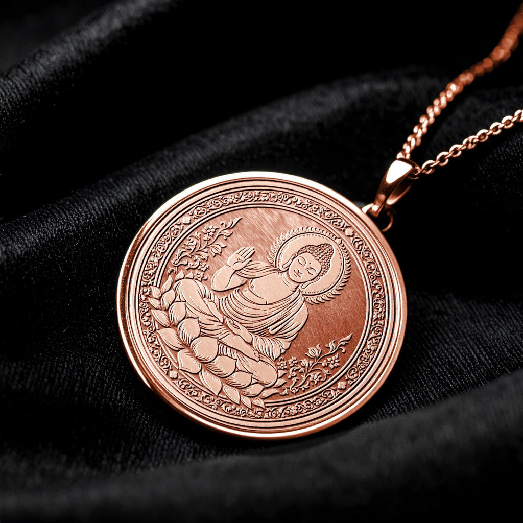 Buddhist Lotus Necklace Pendant -253