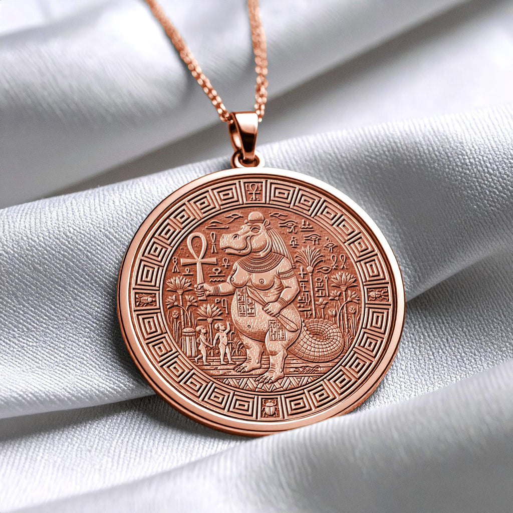 Ancient Egyptian Taweret Pendant Necklace : Protector of Mothers and Children -32