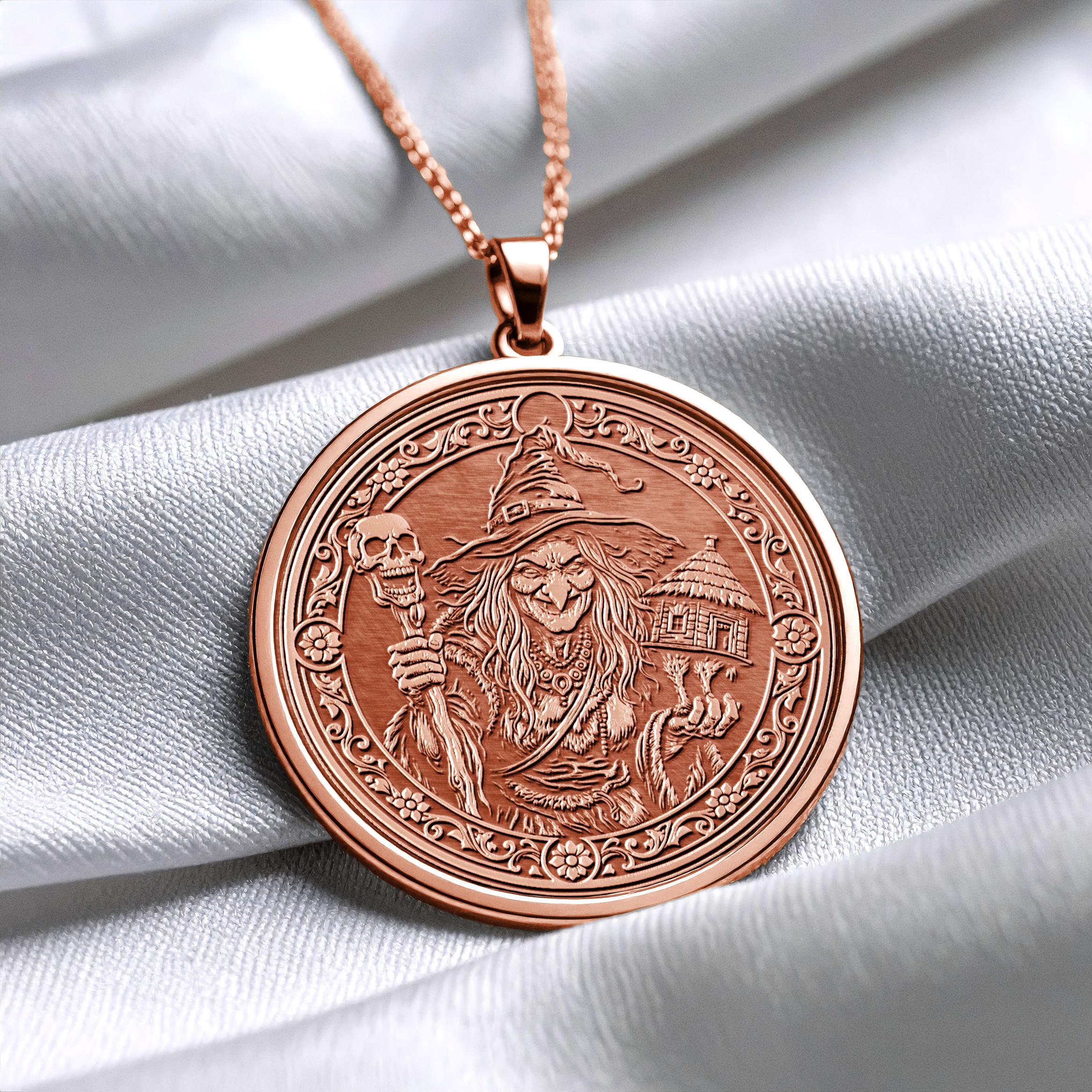 Baba Yaga Slavic Folklore Witch Pendant -319