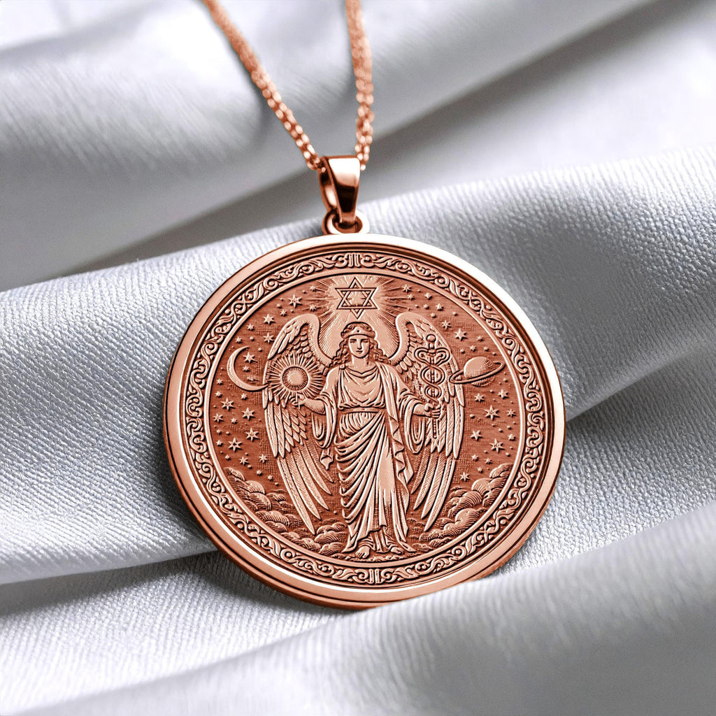 Archangel Raphael Necklace , Guidance and Healing Talisman -79