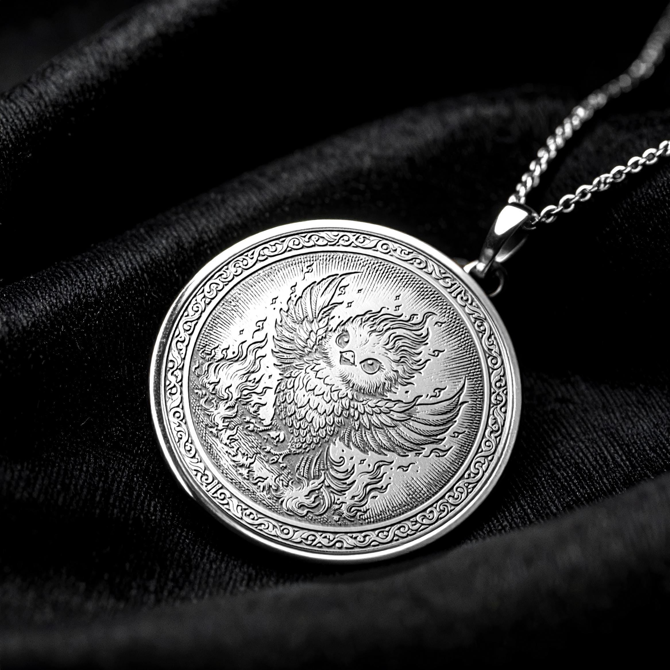 Baby Phoenix Necklace -Pendant Rebirth, Strength & Transformation -585