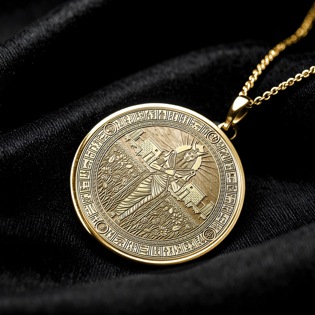 Ancient Egyptian Goddess Osiris Pendant Necklace, Symbol of Rebirth, Balance and Spiritual Awakening-36