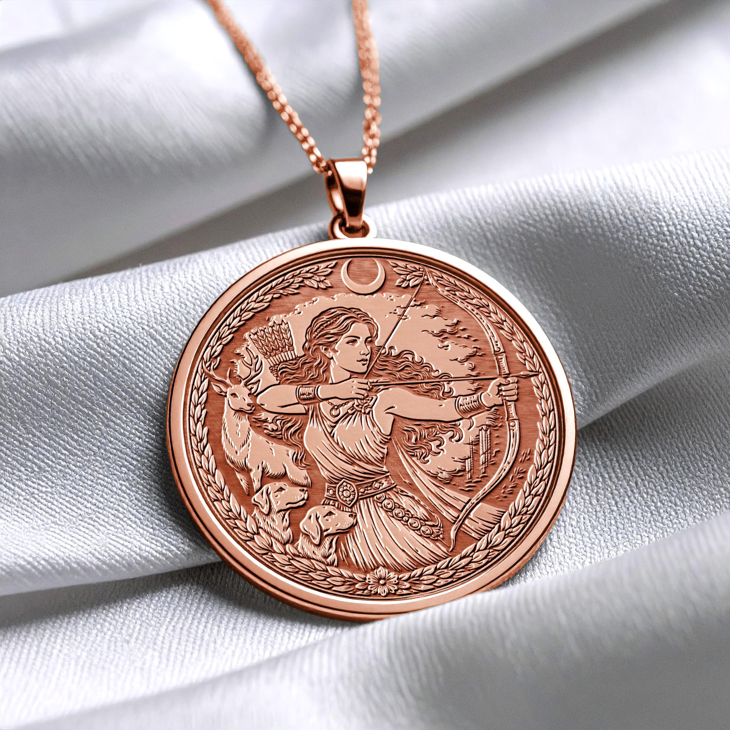 Artemis Necklace Moon Goddess Mythological Jewelry- 297